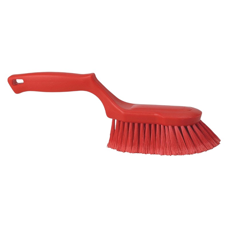 Vikan® Brosse à main ergonomique - Doux - Rouge - 70x65x325mm